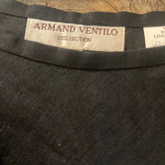 Armand Ventilo Collection black linen skirt - Picture 2 of 4